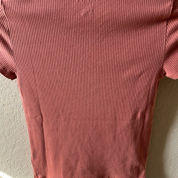 American Eagle Girls Ribbed Tee | XS | Muted Rose | New With Tags - Picture 7 of 7